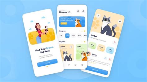 Pet Adoption App Figma Template Ui Free