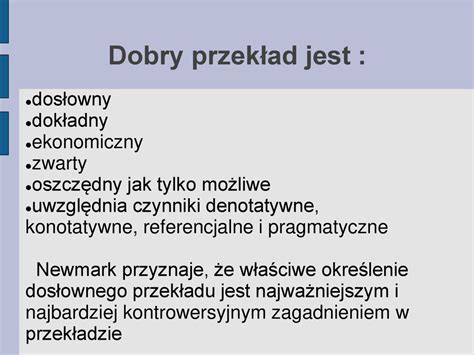 Pragmatyczne reguły Newmarka ppt pobierz