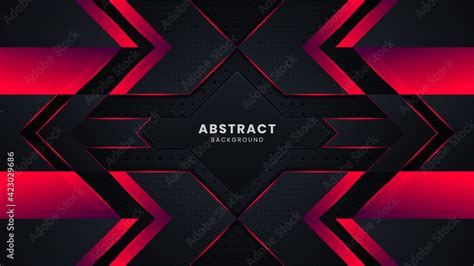 Modern black and red abstract geometric shapes background design ...