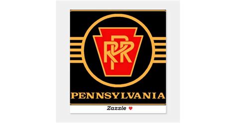 Pennsylvania Railroad Logo, Black & Gold Sticker | Zazzle