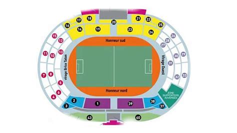 Stade de Toulouse map - Stadium Seats Map