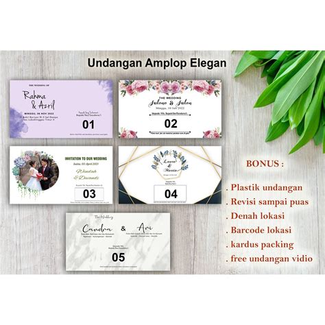 Jual Undangan Pernikahan Model Amplop Shopee Indonesia