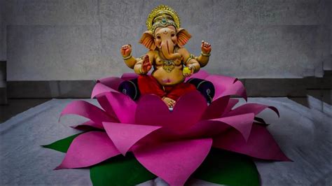 Lotus For Ganpati Decoration 2023 गणपती डेकोरेशन कमळ Paper Lotus Flower Making Paper Craft