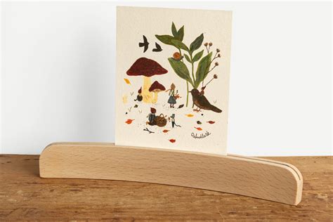 Wood Curved Card Holder Woodlark Shop