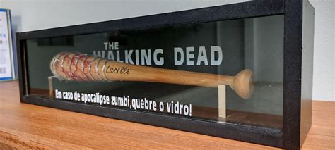 Expositor Taco De Baseball Negan The Walking Dead Madeira Maci A