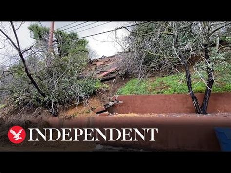 Mudslide Prompts Road Closure On Iconic Los Angeles Road Youtube