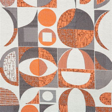 Samara Collection Round Geometric Textured Patterned Curtain Fabric