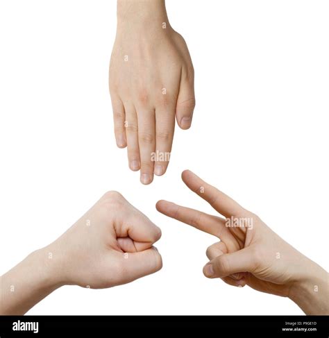 Stone Paper Scissors Hand Stock Photo Alamy