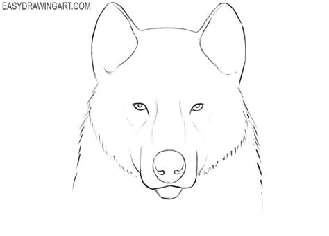 How To Draw A Wolf Face Easy Drawing Art