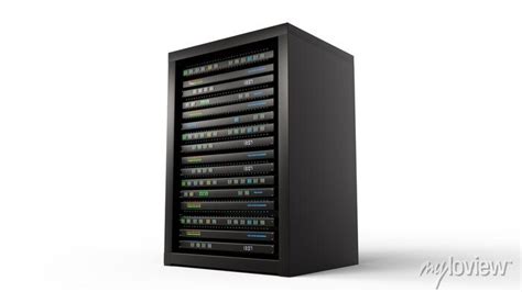 Modern server rack. server rack image. isolated on white background ...