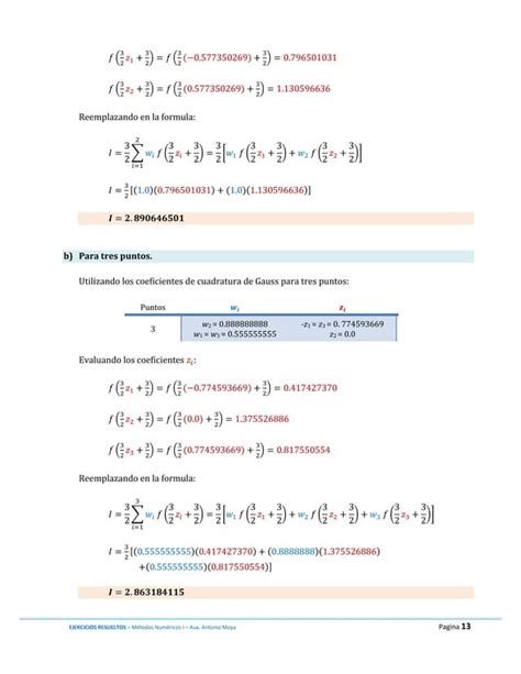 Ejercicios Resueltos Integracion Numerica PDF