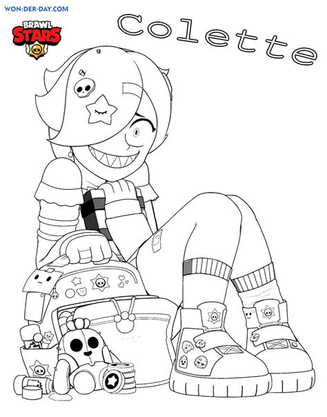 Im Genes Colette Brawl Stars Coloring Pages Colette Brawl Stars The