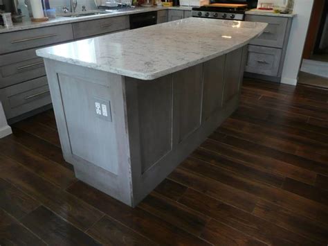 Medallion Cherry Peppercorn Cabinets With Rococo Quartz Countertops