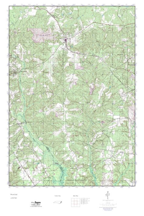 Mytopo West End North Carolina Usgs Quad Topo Map