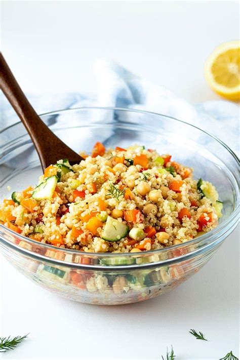 Quinoa Chickpea Salad With Lemon Dill Dressing The Recipe Well