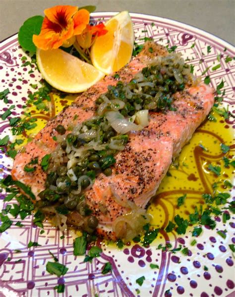 Oven-Poached Fish with Lemon Caper Sauce | Michele Castellano Senac ...