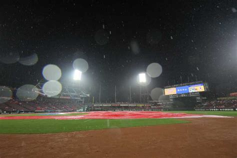 広島―日本ハム、降雨でノーゲーム サンスポ