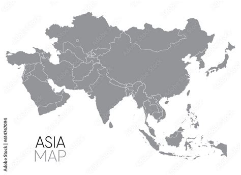 Map of Asia Pacific. Vector illustration. Stock Vector | Adobe Stock