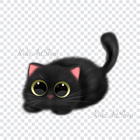 Cat Clipart Kit Clipart Black Cat Black Kitty Clipart - Etsy Australia