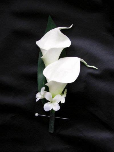 CREAM IVORY WHITE Boutonnieres Calla Lily Boutonniere Calla Lily