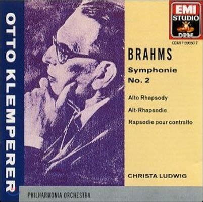 중고 Christa Ludwig Otto Klemperer Brahms Symphony No 2 Alto