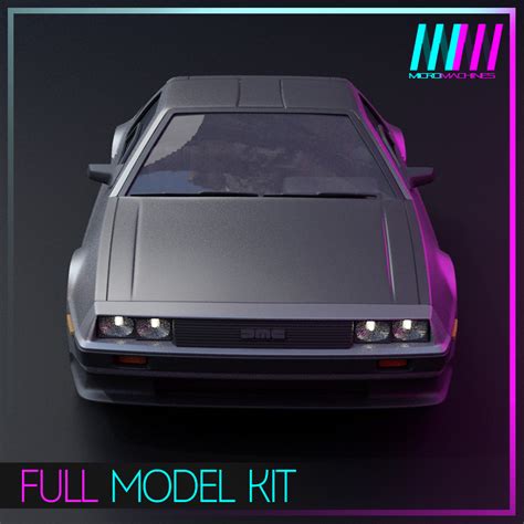 🌆 Delorean Full Model Kit 1/24・ 3D File for ・Cults