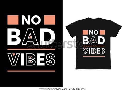 No Bad Vibes Modern Inspirational Quotes Stock Vector (Royalty Free ...