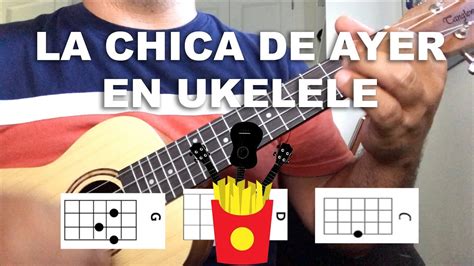 La chica de ayer en UKELELE acordes muy fáciles YouTube