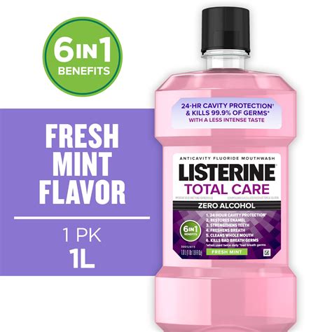 Listerine Total Care Zero Alcohol Free Mouthwashmouth Rinse Fresh