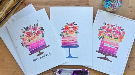 Easy Watercolor Birthday Card Tutorial Perfect Diy T For Your