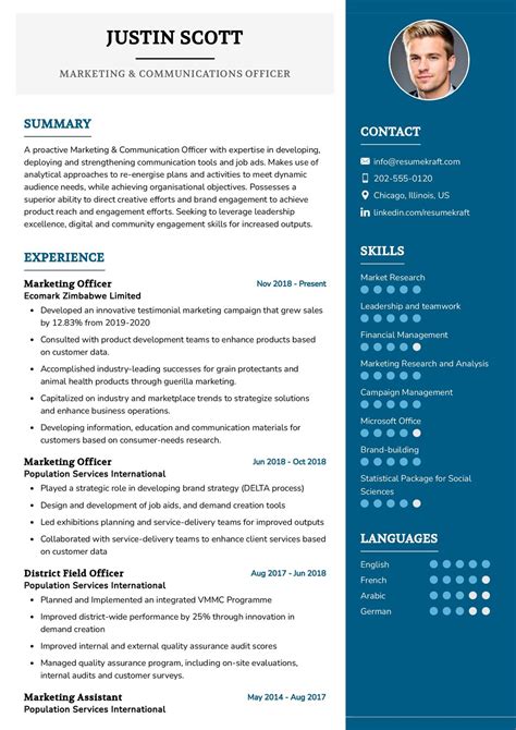 Marketing Communications Officer Resume Example In Resumekraft