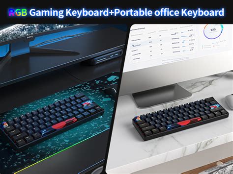 Mua Surmen GT61 60 Mechanical Gaming Keyboard 60 Percent RGB Hot Swappable Wireless Compact