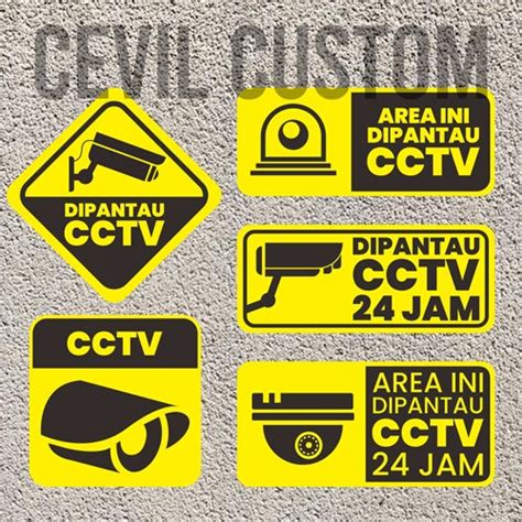 Jual Stiker CCTV Custom Sticker Cctv Camera Di Lapak Cevil Custom