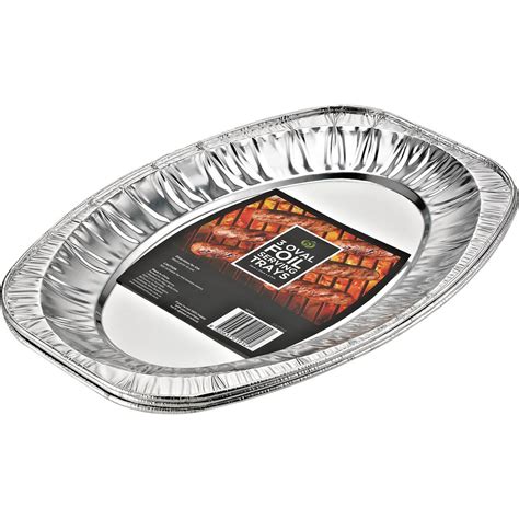 Woolworths Essentials Foil Serving Tray Oval 3 Pack Woolworths