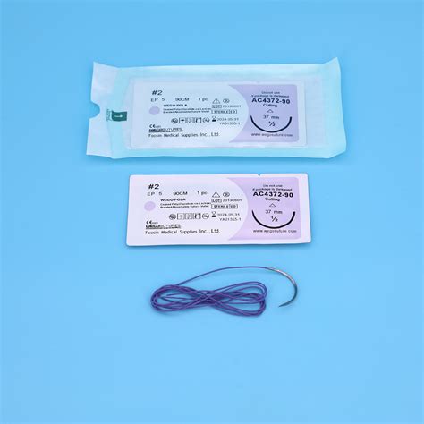 Wego Absorbable Sutures Violet Pgla Surgical Sutures China Needle