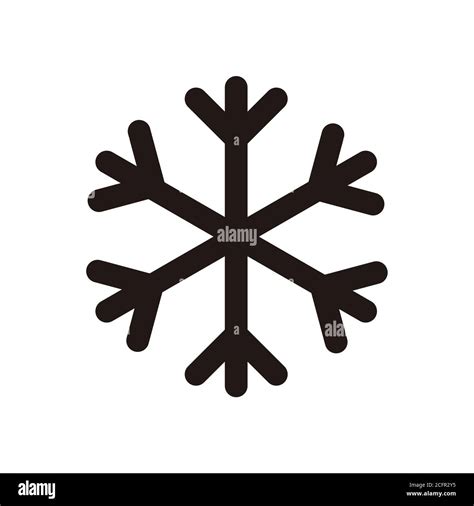 Simple Snowflake Icon In Line Style Design On White Background For