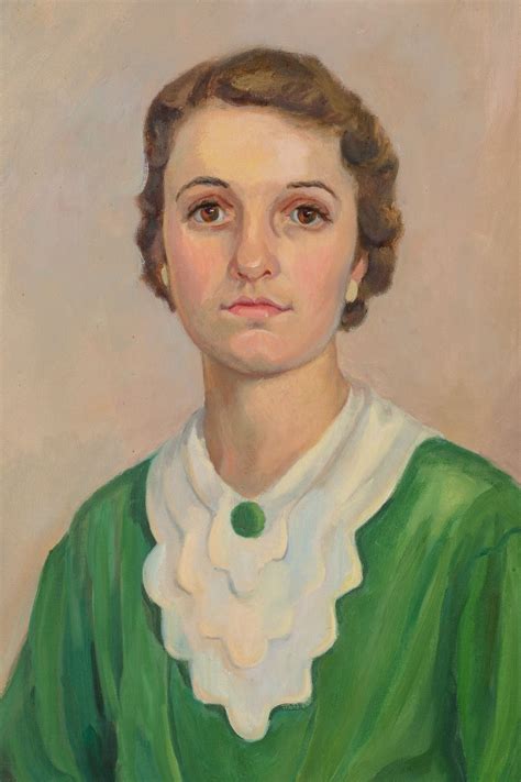 Anne Taylor Nash Portrait Of A Woman In A Green Dress Mutualart