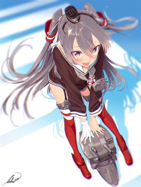 Safebooru 1girl D Amatsukaze Kantai Collection Blew Andwhite Blush