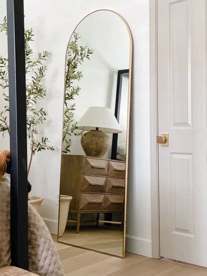 Thatcher Gold Floor Mirror Curated On Ltk Floor Mirror Decor Bedroom