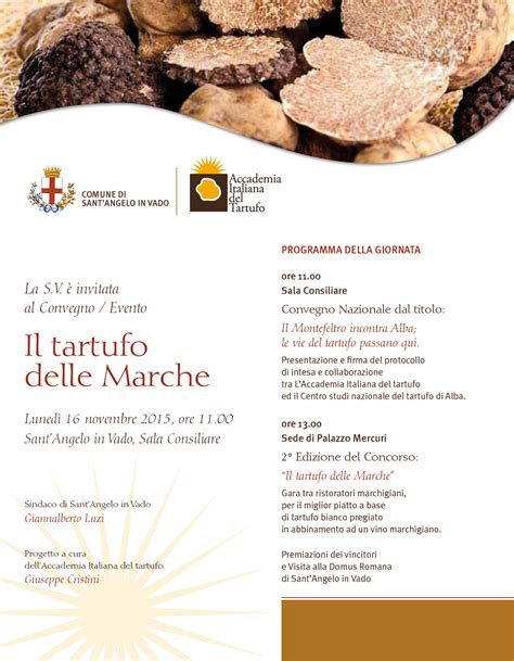 CONVEGNO IL TARTUFO DELLE MARCHE IL 16 NOVEMBRE A SANTANGELO IN