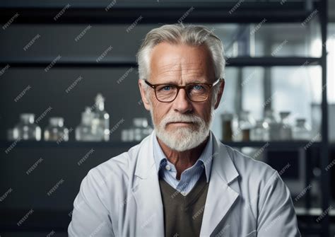 Premium Ai Image A Highkey Portrait Of A Scientist With A Soft And