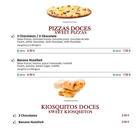 Menu Em Le Kiosque Pizza Ericeira Pizzaria Ericeira