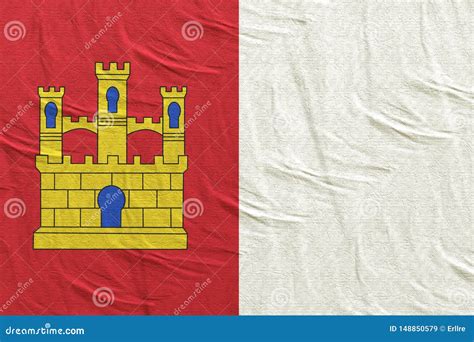 D Rendering Of Castilla Leon Community Flag Stock Photography