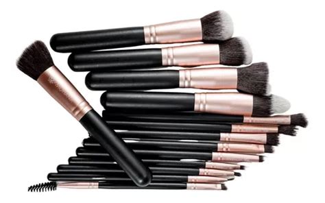 Set De Brochas Para Maquillaje Kabuki Piezas Color Negro Mercadolibre