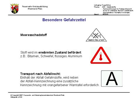 FeuerwehrKreisausbildung RheinlandPfalz Lehrgang Truppfhrer Thema ABC