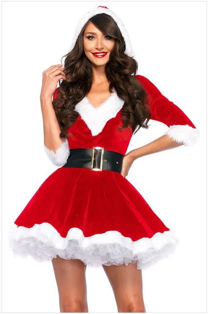 Natal As Mulheres Se Vestem Novo Papai Noel Xmas Vestido Vestidos