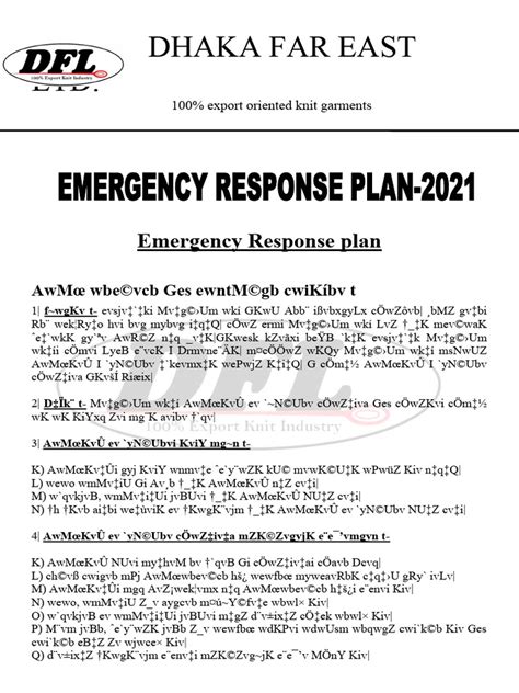 Emergency Response Plan-1 | PDF