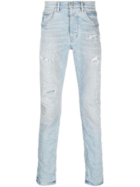 Purple Brand Distressed slim-leg Jeans | Blue | FARFETCH