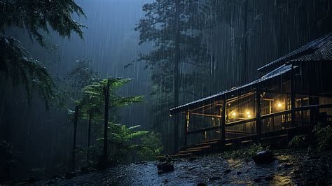 Rain Sounds For Sleeping Sound Of Heavy Rainstorm And Thunder In The