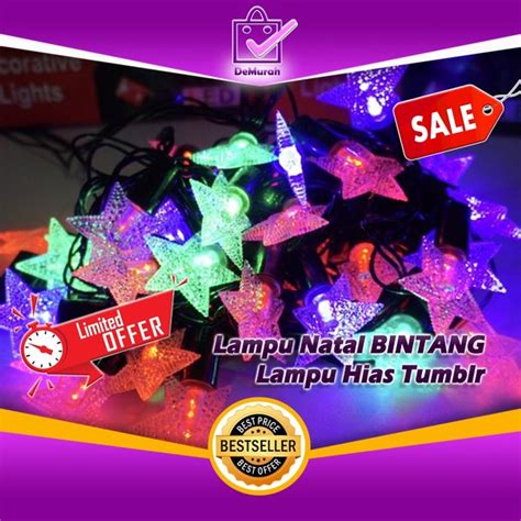 Jual Lampu Natal BINTANG Lampu Hias Tumblr 0592 Di Lapak DeMurah